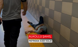 Alkollü şahıs, metroda sızdı kaldı