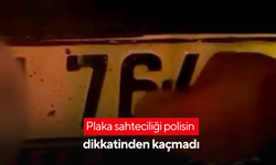 Plaka sahteciliği polisin dikkatinden kaçmadı