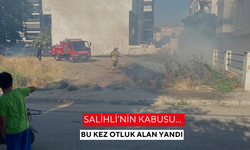 Salihli’nin kabusu… Bu kez otluk alan yandı