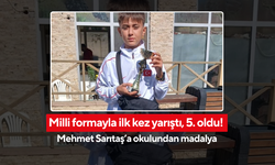 Milli formayla ilk kez yarıştı, 5. oldu! Mehmet Sarıtaş’a okulundan madalya
