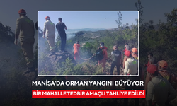 Kırkağaç'taki orman yangınına müdahale sürüyor: Bir mahalle tedbir amaçlı tahliye edildi