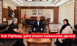 Vali Yiğitbaşı, şehit ailesini makamında ağırladı