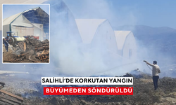 Salihli’de korkutan yangın: Büyümeden söndürüldü