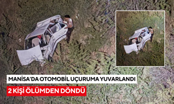 Manisa’da otomobil uçuruma yuvarlandı: 2 kişi ölümden döndü