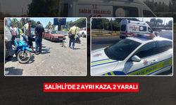 Salihli’de 2 ayrı kaza, 2 yaralı