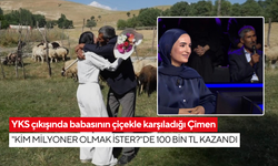 YKS’de babası çiçekle karşıladı, Türkiye gururla izledi! Çimen Gülen 100 bin TL kazandı