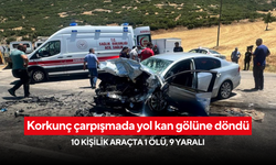 Korkunç çarpışmada yol kan gölüne döndü: 10 kişilik araçta 1 ölü, 9 yaralı