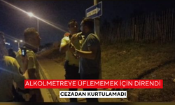 Alkolmetreye üflememek için direndi cezadan kurtulamadı