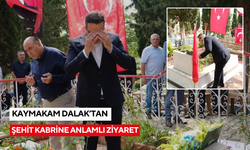 Sarıgöl Kaymakamı’ndan şehit kabrine anlamlı ziyaret