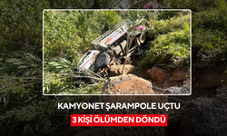 Kamyonet şarampole uçtu: 3 yaralı