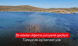 Türkiye’de eşi benzeri yok! Bir adadan diğerine yürüyerek geçiliyor