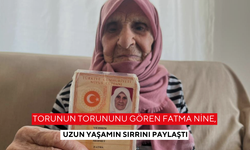 Torunun torununu gören Fatma Nine, uzun yaşamın sırrını paylaştı