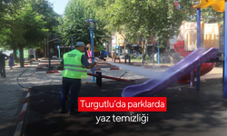 Turgutlu’da parklarda yaz temizliği