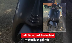 Salihli’de park halindeki motosiklet çalındı