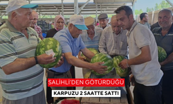 Salihli’den götürdüğü karpuzu 2 saatte sattı