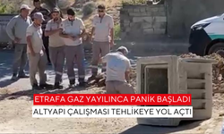 Sıcak Dakikalar! Kazı çalışmasında felaketin eşiğinden dönüldü... Gaz sızıntısı mahalleliyi korkuttu!