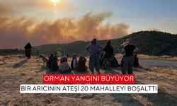 Akhisar'daki orman yangını büyüyor! Bir arıcının ateşi 20 mahalleyi boşalttı