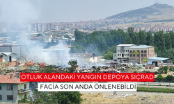 Otluk alandaki yangın depoya sıçradı... Facia son anda önlenebildi