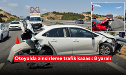 0toyolda zincirleme trafik kazası 8 kişi yaralandı