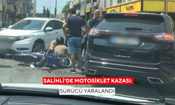 Salihli’de motosiklet kazası: Sürücü yaralandı