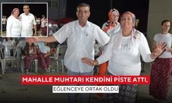 Mahalle muhtarı kendini piste attı, eğlenceye ortak oldu