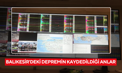 Balıkesir'deki depremin kaydedildiği anlar