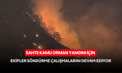 Orman yangını için ekipler söndürme çalışmalarını devam ediyor