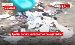Çocuk parkını kullanılamaz hale getirdiler