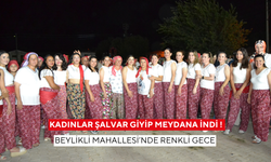 Kadınlar şalvar giyip meydana indi! Beylikli Mahallesi’nde renkli gece