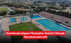 Manisalılar serinliği Atatürk Olimpik Havuzunda buldu