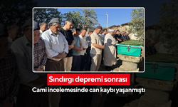 Depremde hasar gören cami incelemesinde faciaya kurban gitmişti | O vatandaş toprağa verildi