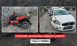 Otomobil ile motorlu bisiklet çarpıştı: 1 ölü, 1 yaralı