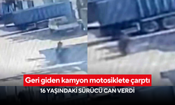 Geri giden kamyon motosiklete çarptı: 16 yaşındaki sürücü can verdi