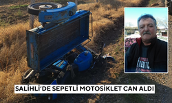 Salihli’de sepetli motosiklet devrildi: Sürücü hayatını kaybetti