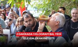 Bal yeme yarışması nefes kesti: 2 dakikada 1 kilo bal!