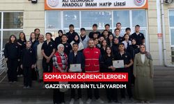 Soma’daki öğrencilerden Gazze’ye 105 bin TL’lik yardım