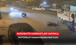 Akrobatik hareketler yapınca motosiklet kazası kaçınılmaz oldu