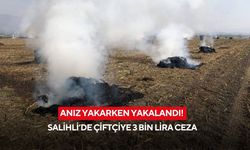 Salihli’de anız yakan çiftçiye ceza şoku! 3 bin lira para cezası kesildi