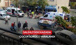 Salihli’deki kazada çocuk motosiklet sürücüsü yaralandı