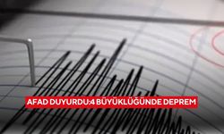 AFAD duyurdu:4 büyüklüğünde deprem