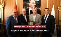 Hemşehri Derneklerinden Başkan Balaban’a anlamlı plaket