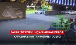 Salihli’de dehşet anları: Kafasına 6. kattan mermer düştü! O anlar kamerada