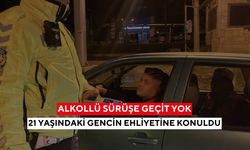 Alkollü sürüşe geçit yok! 21 yaşındaki gencin ehliyetine el konuldu...