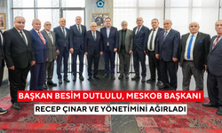 Başkan Besim Dutlulu, MESKOB Başkanı Recep Çınar ve yönetimini ağırladı