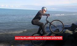 Kayalıklarda nefes kesen gösteri