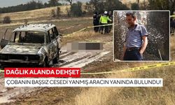 Dağlık alanda dehşet: Çobanın başsız cesedi yanmış aracın yanında bulundu!