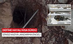 Define avcılarına suçüstü! Jandarma kazıya baskın yaptı