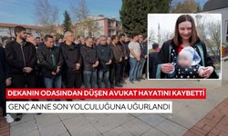 Dekanın odasından düşen avukat hayatını kaybetti: Genç anne son yolculuğuna uğurlandı