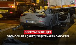 Gece yarısı dehşet: Otomobil tıra çarptı, 2 kişi yanarak can verdi