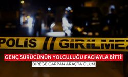Genç sürücünün yolculuğu faciayla bitti! Direğe çarpan araçta ölüm